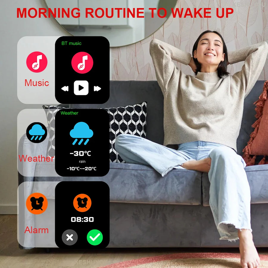 LAXASFIT™ 2.01’’ – Smartwatch Connectée Santé, Homme/Femme