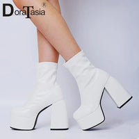 Bottes sexy femme – Grande taille 35-48, talon bloc et solide