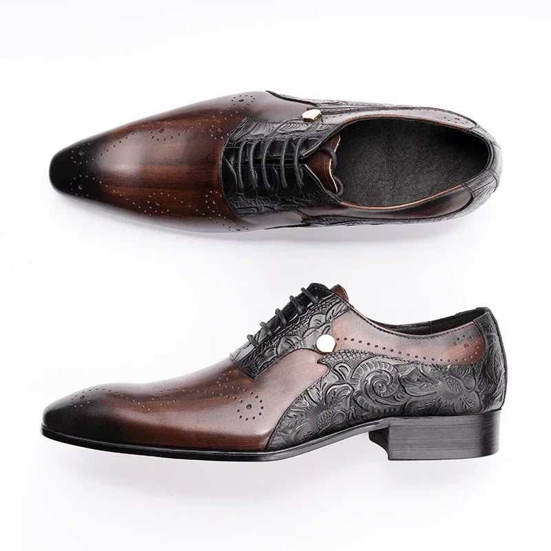 ASIMAYA Luxury Brogue – Genuine Leather Men's Shoes