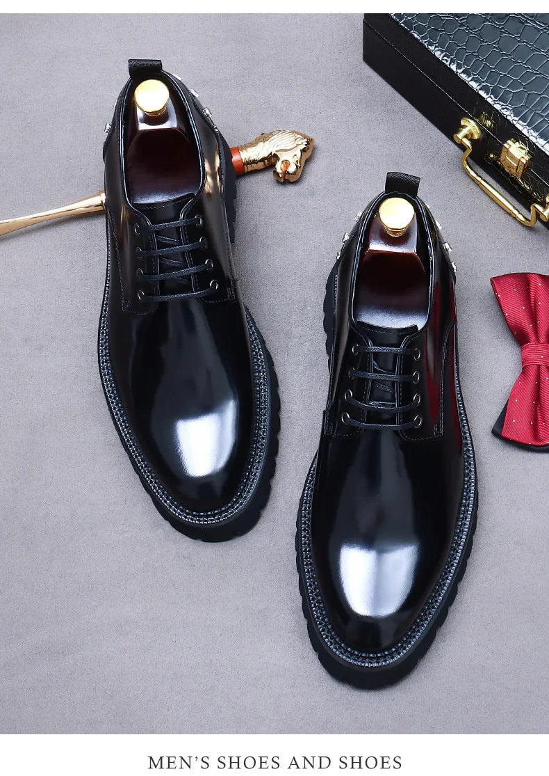 YETTIES Classic Derby – Men's Genuine Leather Shoes