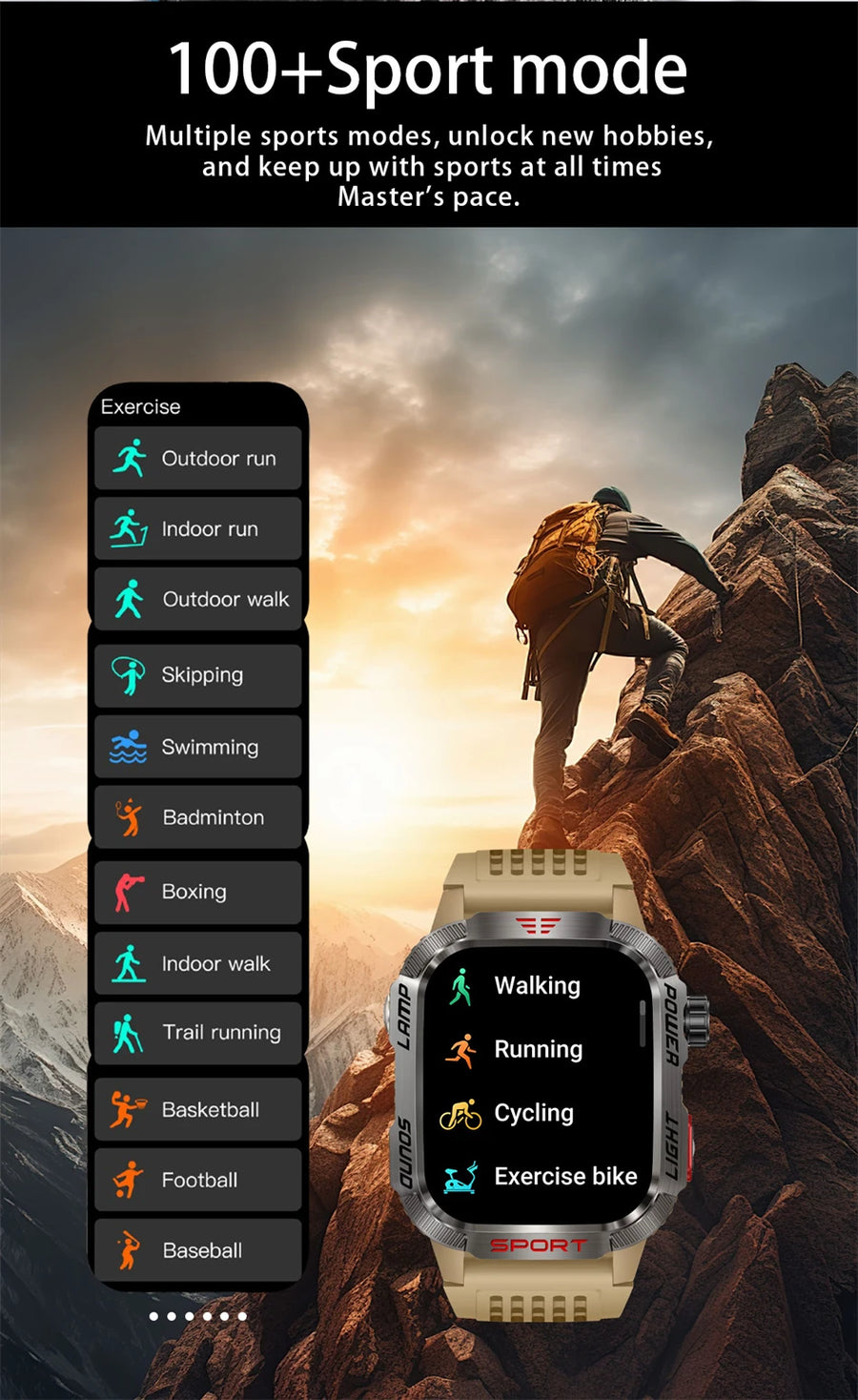 ChiBear Smartwatch Outdoor 2.01'' – Power & Adventure on the Wrist