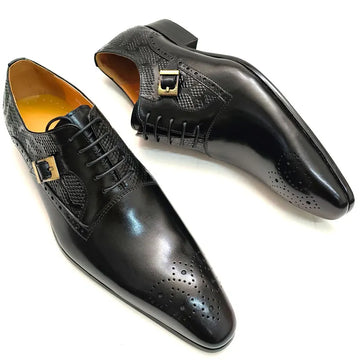 YAOLIDA Prestige Oxford – Chaussures Homme Cuir Véritable Mariage; Business