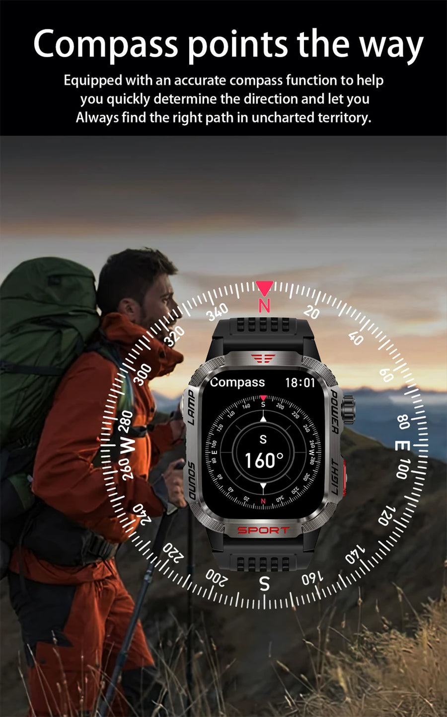 ChiBear Smartwatch Outdoor 2.01'' – Power & Adventure on the Wrist