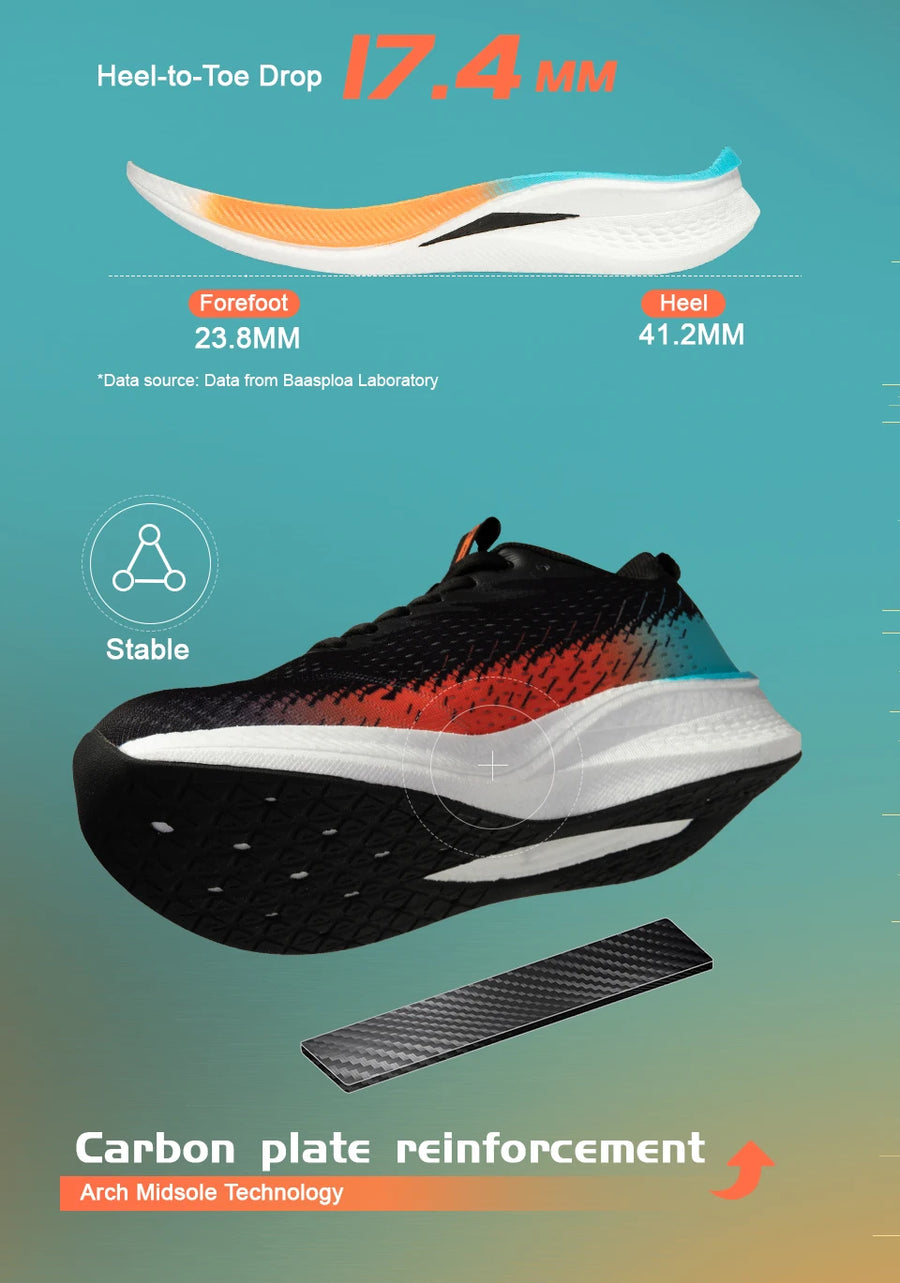 baasploa W3100 H1072 – Chaussures de running homme légères et professionnelles