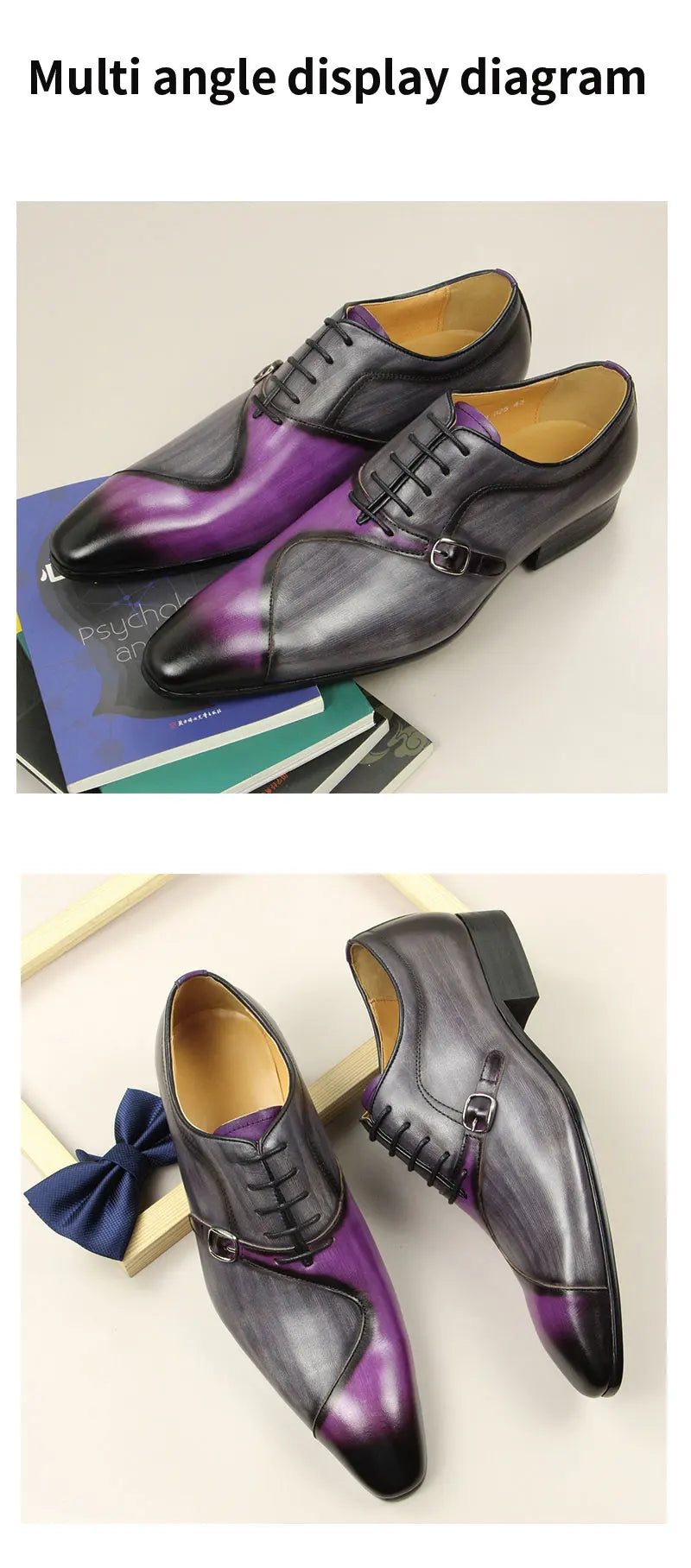 YAOLIDA Men's Shoes - Genuine Leather Oxford with Side Buckle