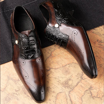ASIMAYA Brogue Luxe – Chaussures Homme en Cuir Véritable