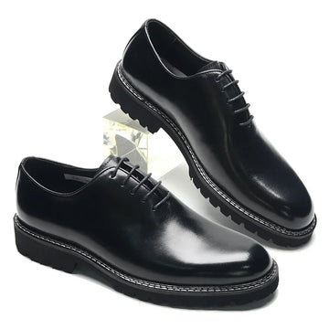 Oxford Homme Élégant – Sneakers en Cuir Véritable Noir, Haute Qualité pour Bureau, Affaires et Occasions Sociales