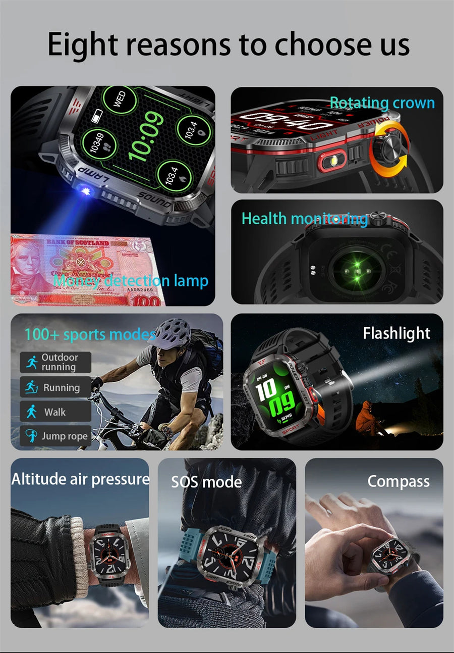 ChiBear Smartwatch Outdoor 2.01'' – Power & Adventure on the Wrist