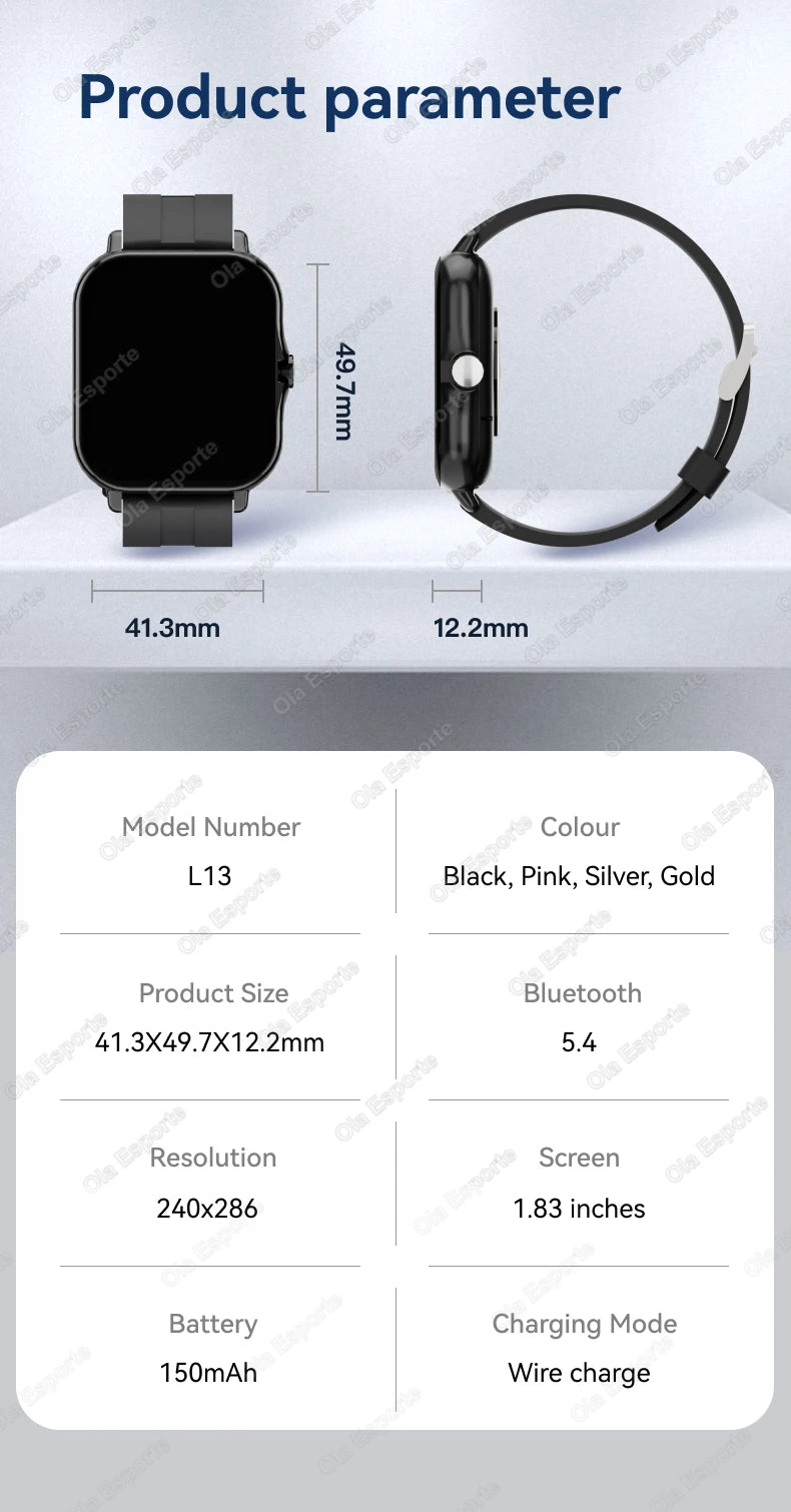 Montre, Ola Esporte Smartwatch 1.83