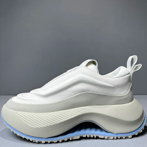 EuroLift – Men's Leather Sneakers with Thick Sole