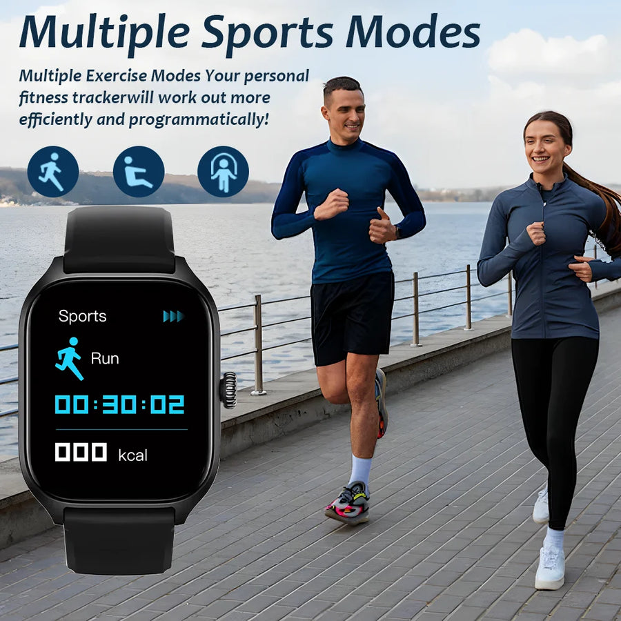 LAXASFIT™ 2.01’’ – Smartwatch Connectée Santé, Homme/Femme