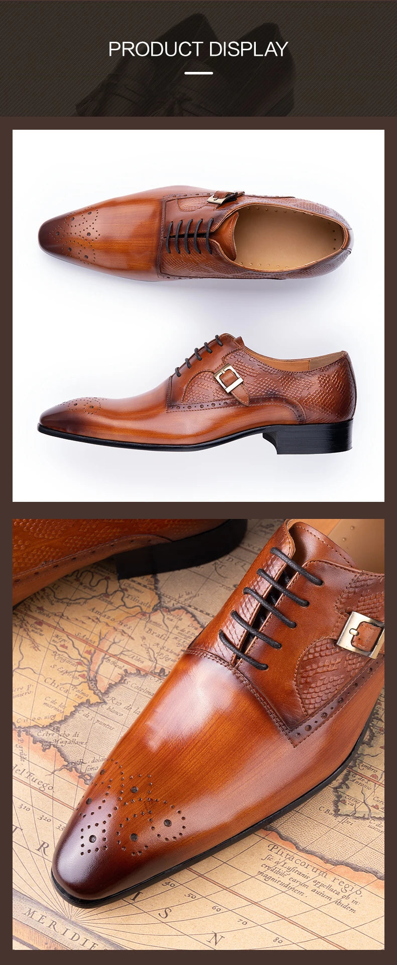 YAOLIDA Prestige Oxford – Men's Genuine Leather Wedding; Business Shoes