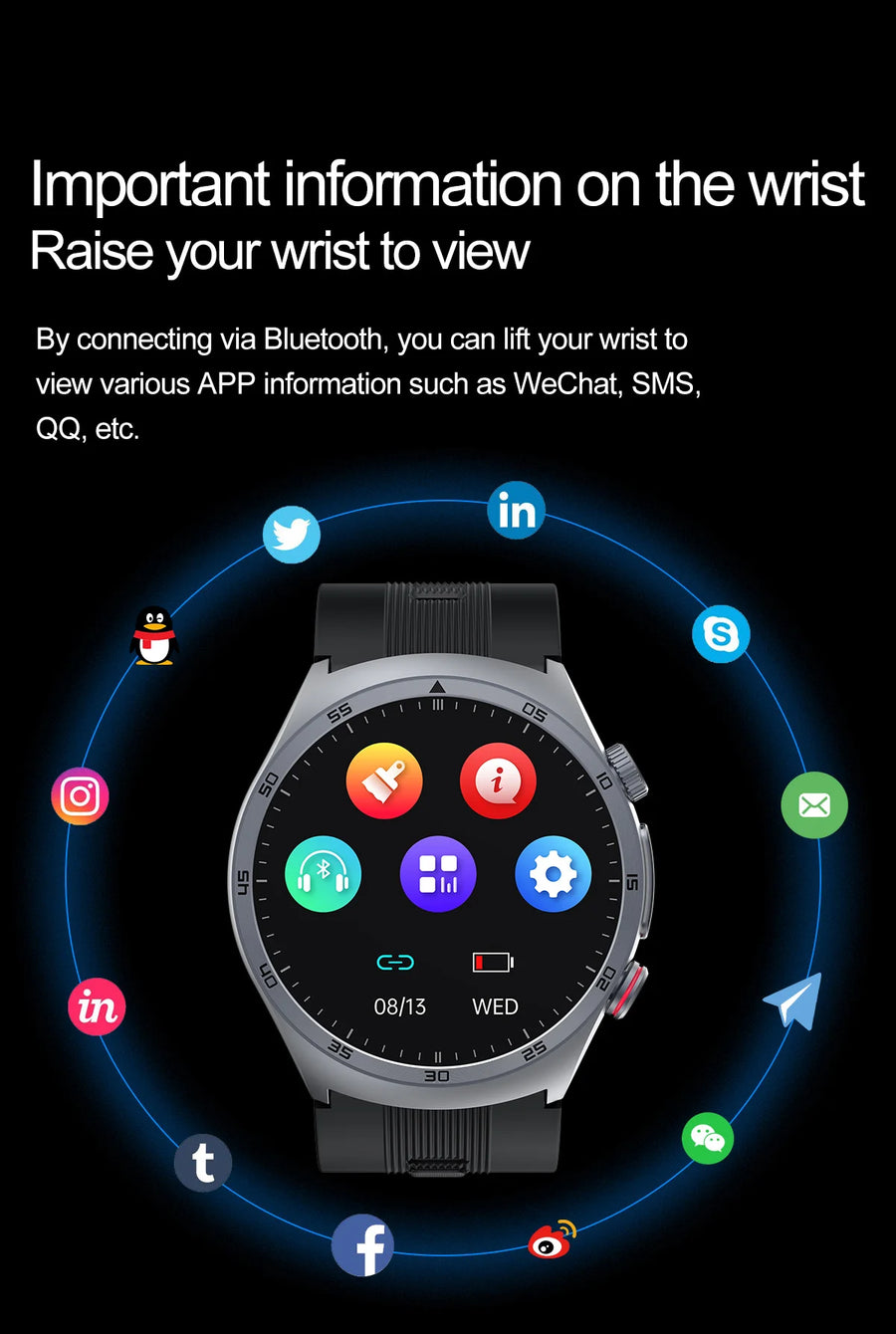 RNABAU AirCare Pro™ – 2025 Health Smartwatch with Real Blood Pressure Measurement