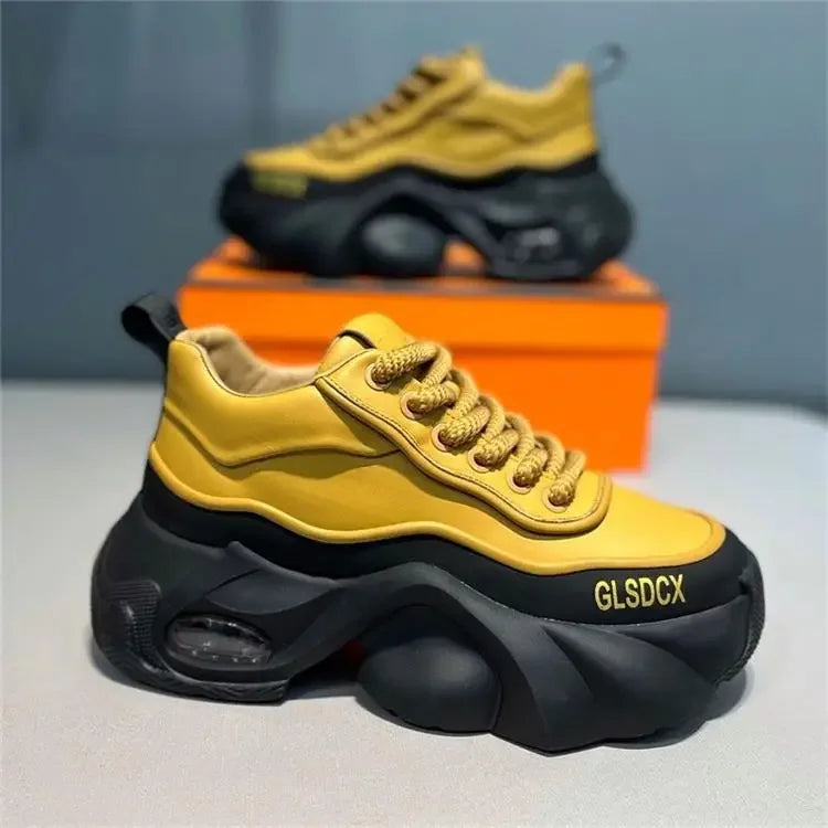 COZOK, 2025 Designer Style Men's Sneakers - Comfortable Thick Sole Sneakers, Autumn/Winter Casual Fashion, Trendy Sports Shoes