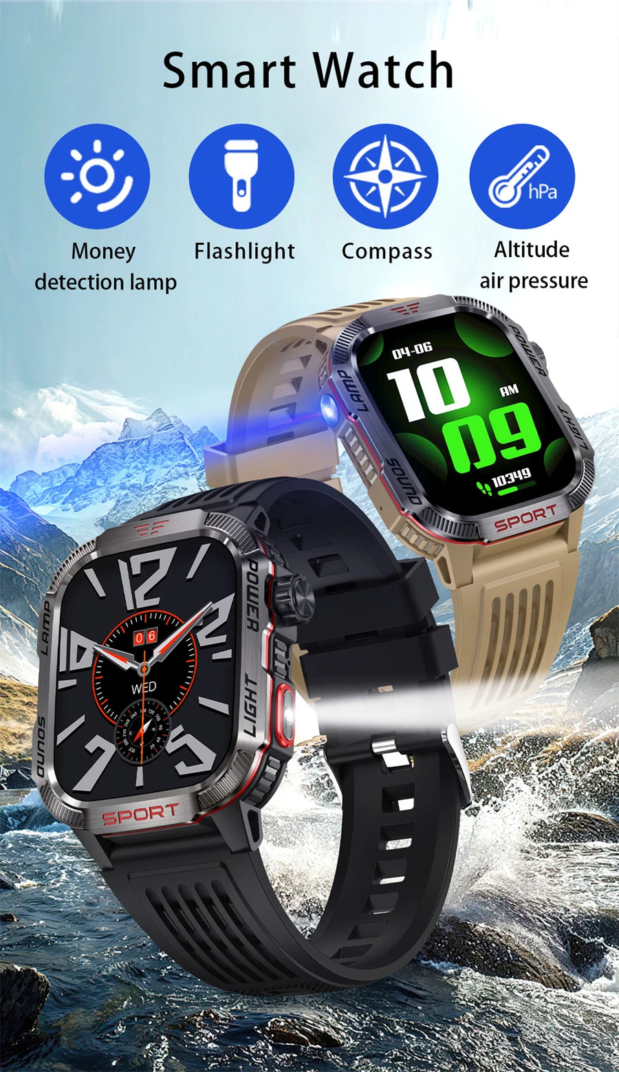ChiBear Smartwatch Outdoor 2.01'' – Power & Adventure on the Wrist