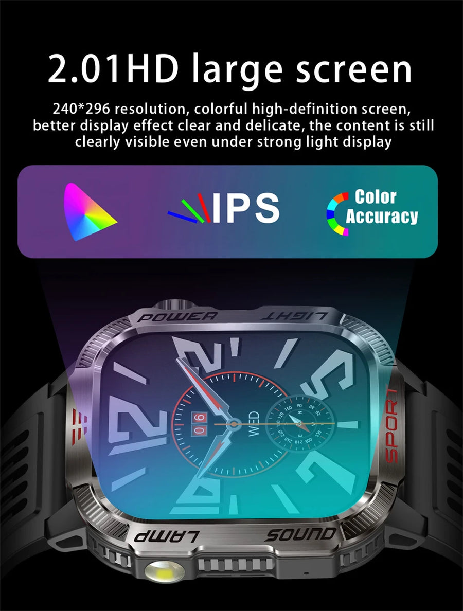 ChiBear Smartwatch Outdoor 2.01'' – Power & Adventure on the Wrist
