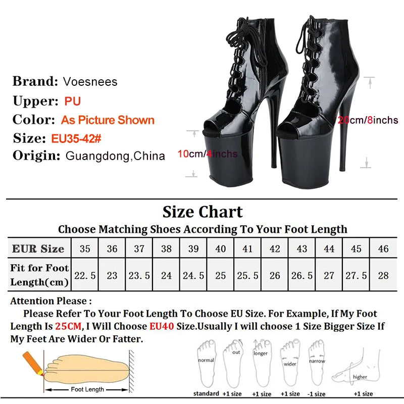 Bottines sexy à talon haut – Stiletto, plateforme exotique, club et danse