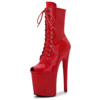 Boots d’été femme – Talon court, perforées et style Peep Toe
