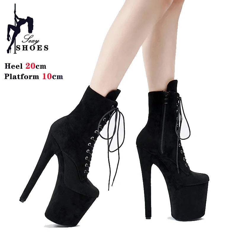 Bottines fetish femme – Talon super haut, style western, soirées et nightclub