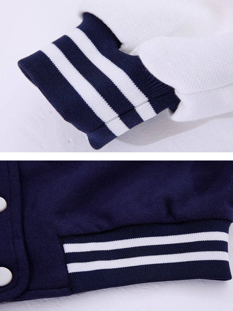 Girls' 2-Piece Set – Baseball Jacket + Slim Skirt | Printed Chic Sport Outfit – 3 to 14 Years