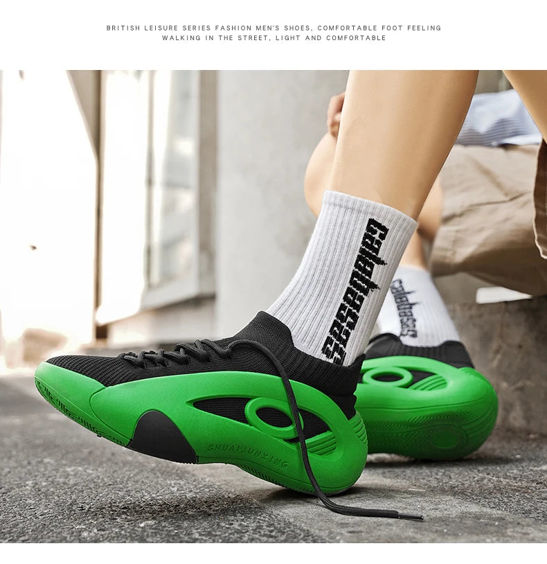2025 Men's Lightweight Breathable Basketball Shoes - Non-slip Wear-resistant Casual Sports Sneakers