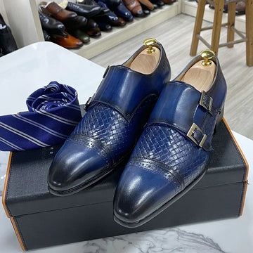 DANIEL WAFER – Men's Monk Strap Genuine Leather Shoes