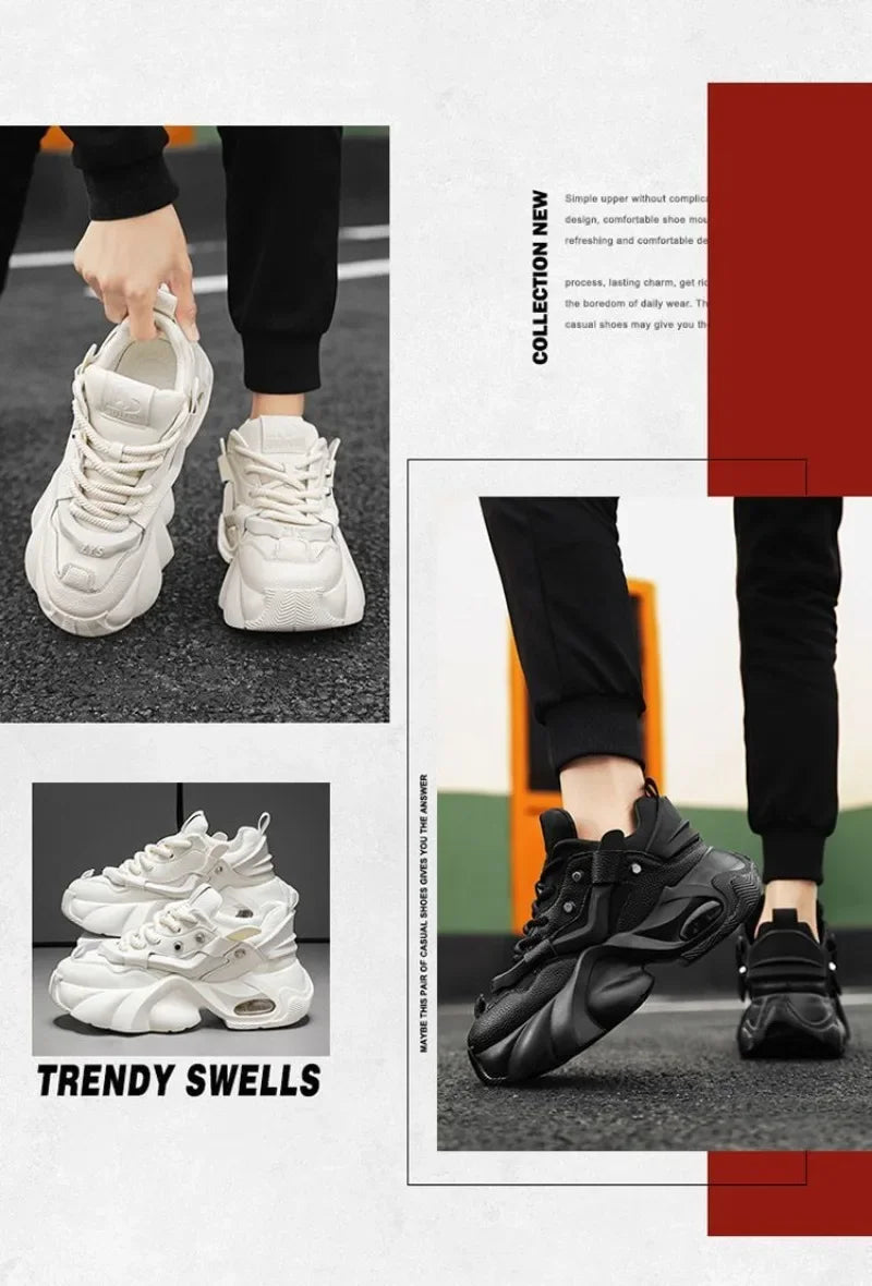 SkyRise – Men's Platform Height Increasing Sneakers