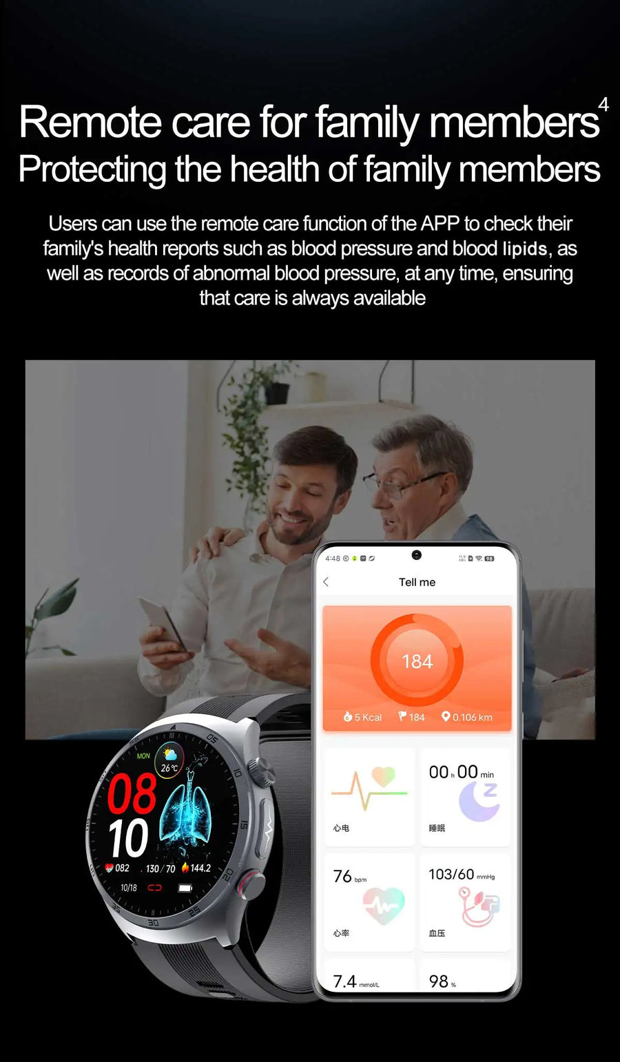 RNABAU AirCare Pro™ – 2025 Health Smartwatch with Real Blood Pressure Measurement