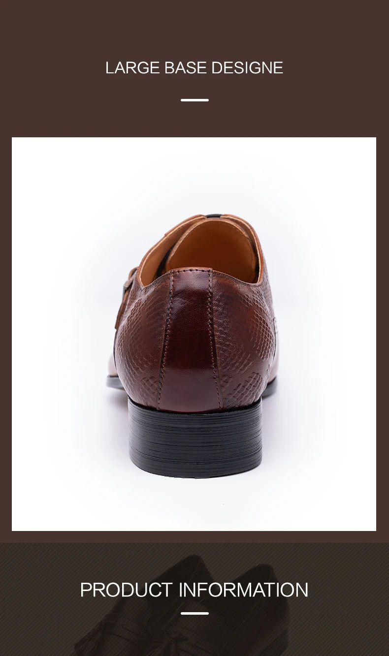 YAOLIDA Prestige Oxford – Men's Genuine Leather Wedding; Business Shoes