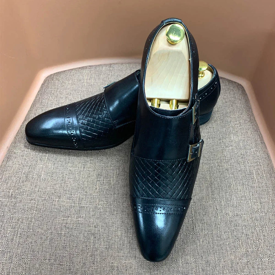 DANIEL WAFER – Men's Monk Strap Genuine Leather Shoes