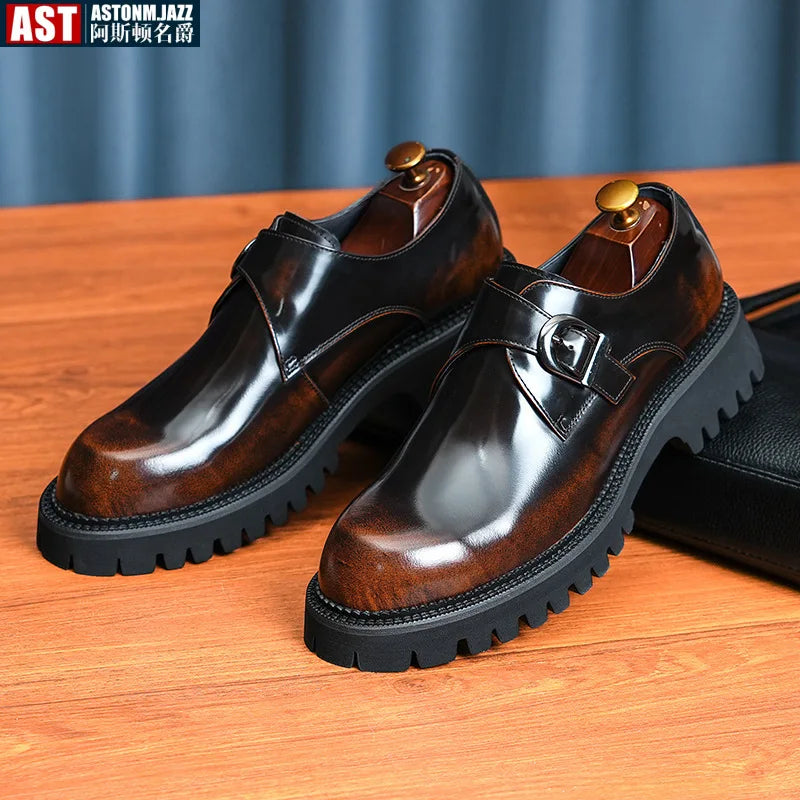 Luxury Italian Patent Leather Men's Oxford Shoes - Hand-Leather, Elegant & Comfortable Wedding & Business Shoes