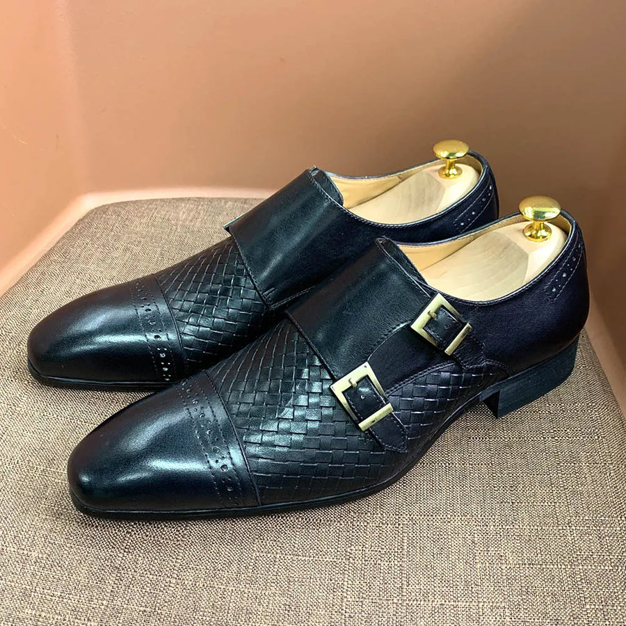 DANIEL WAFER – Men's Monk Strap Genuine Leather Shoes
