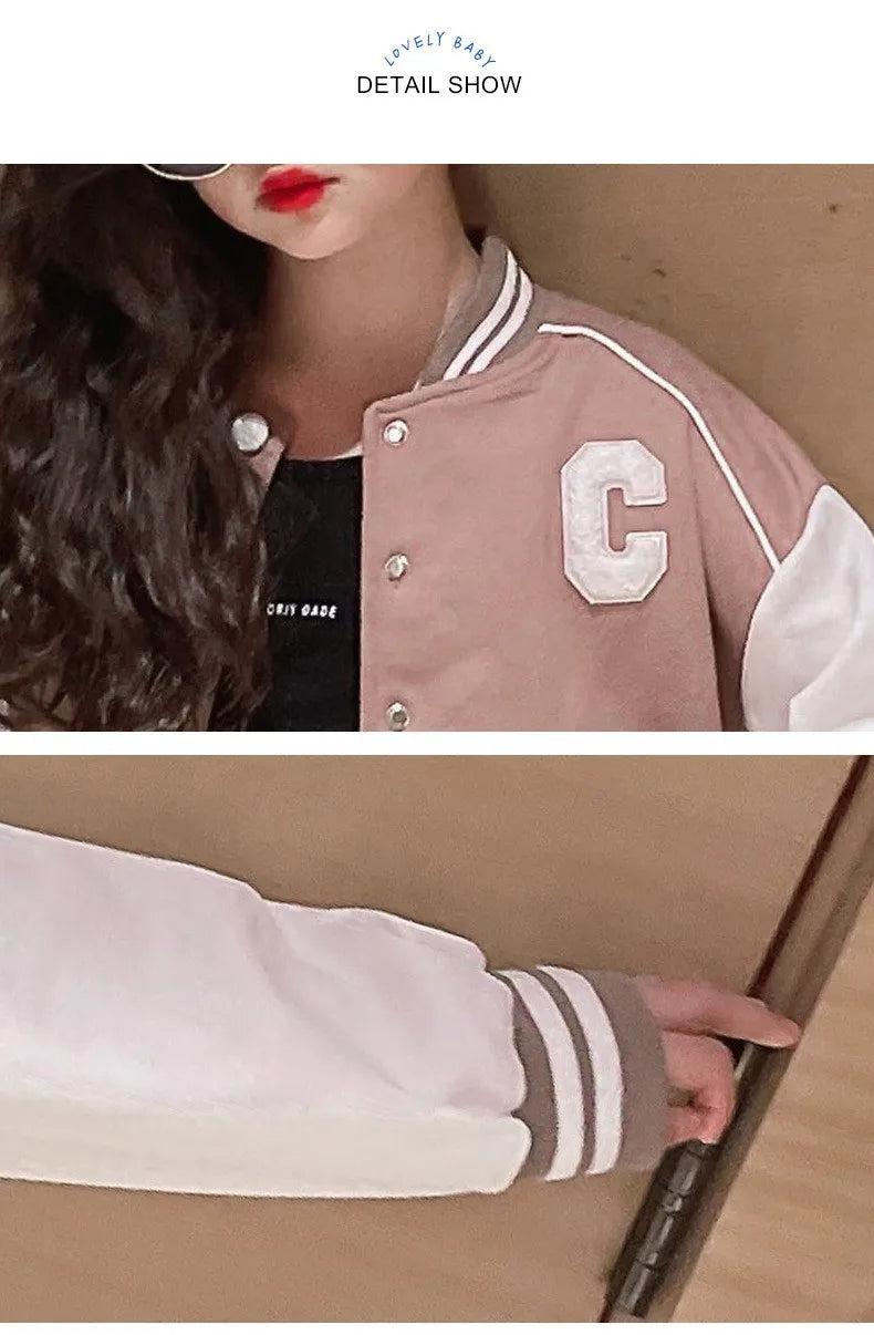 Girls' 2-Piece Set – Baseball Jacket + Slim Skirt | Printed Chic Sport Outfit – 3 to 14 Years