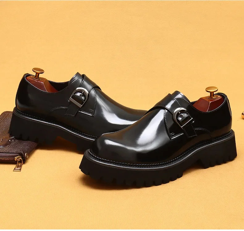 Luxury Italian Patent Leather Men's Oxford Shoes - Hand-Leather, Elegant & Comfortable Wedding & Business Shoes