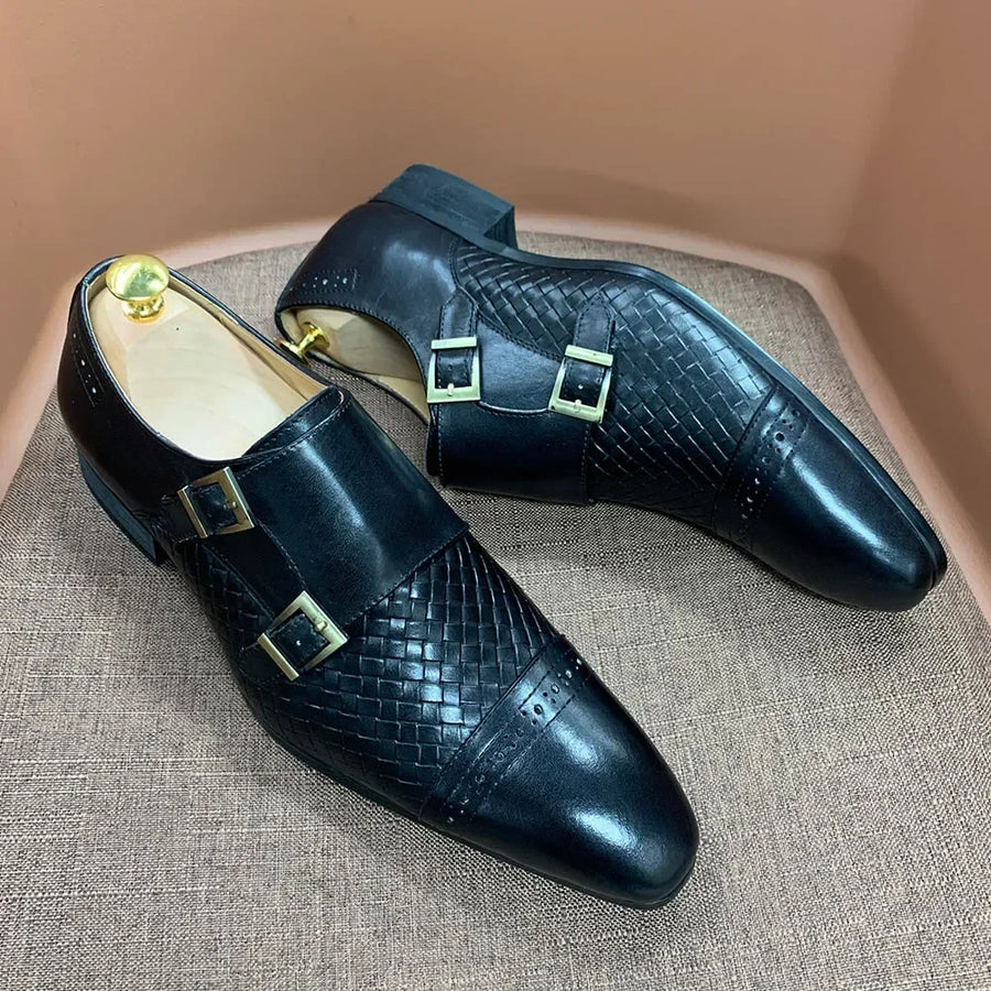 DANIEL WAFER – Men's Monk Strap Genuine Leather Shoes