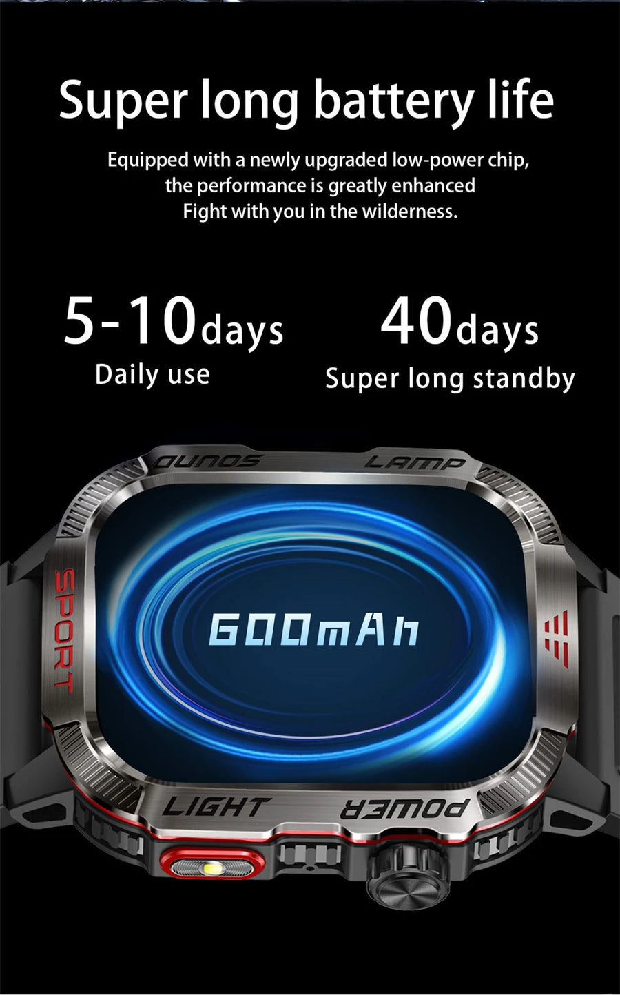 ChiBear Smartwatch Outdoor 2.01'' – Power & Adventure on the Wrist