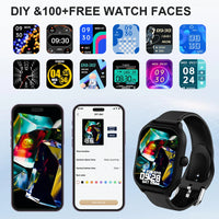 LAXASFIT™ 2.01’’ – Smartwatch Connectée Santé, Homme/Femme