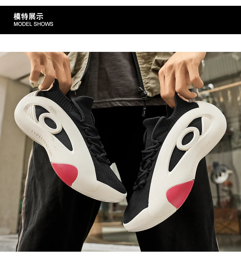2025 Men's Lightweight Breathable Basketball Shoes - Non-slip Wear-resistant Casual Sports Sneakers