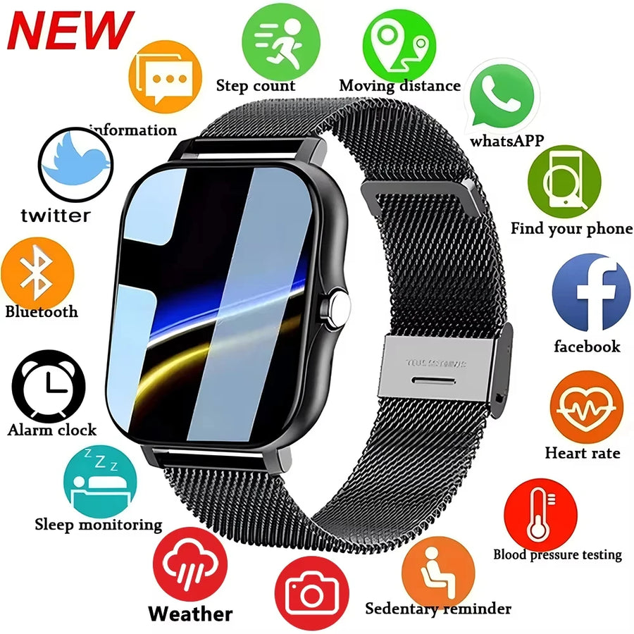 LAXASFIT Y13 – Montre Connectée Sport pour Homme et Femme