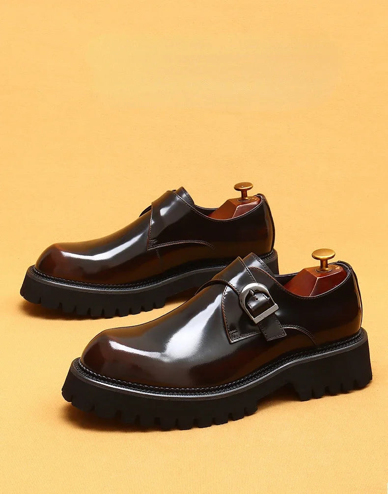 Luxury Italian Patent Leather Men's Oxford Shoes - Hand-Leather, Elegant & Comfortable Wedding & Business Shoes