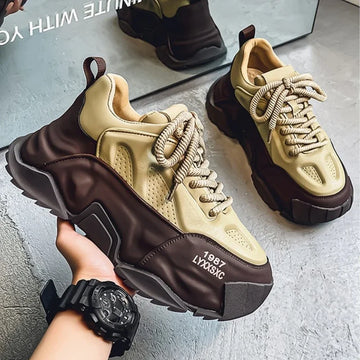 Sneakers Homme Designer – Confort & Hauteur Boostée