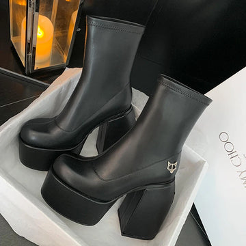 Bottines designer femme – Talon 14 cm, stretch, look audacieux et sexy