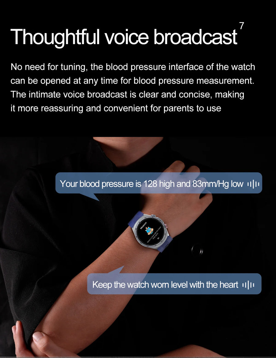 RNABAU AirCare Pro™ – 2025 Health Smartwatch with Real Blood Pressure Measurement