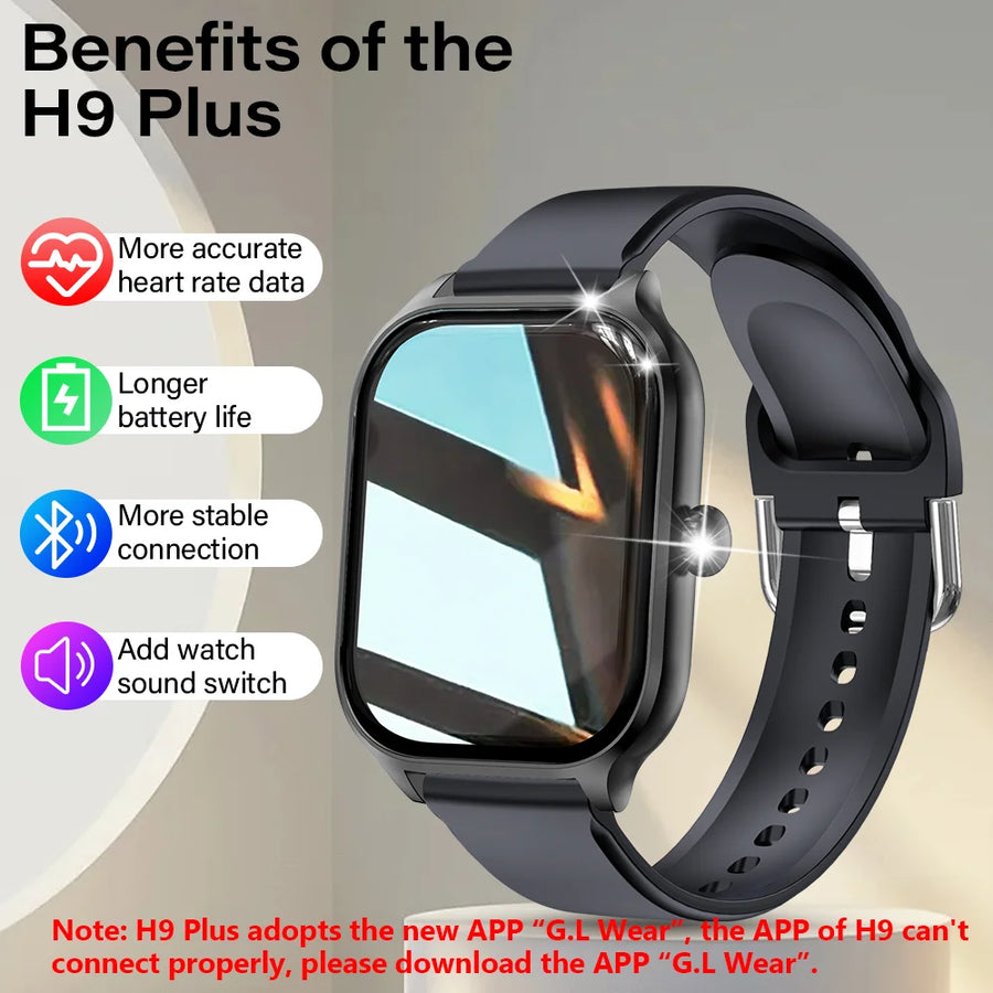 LAXASFIT™ 2.01’’ – Smartwatch Connectée Santé, Homme/Femme