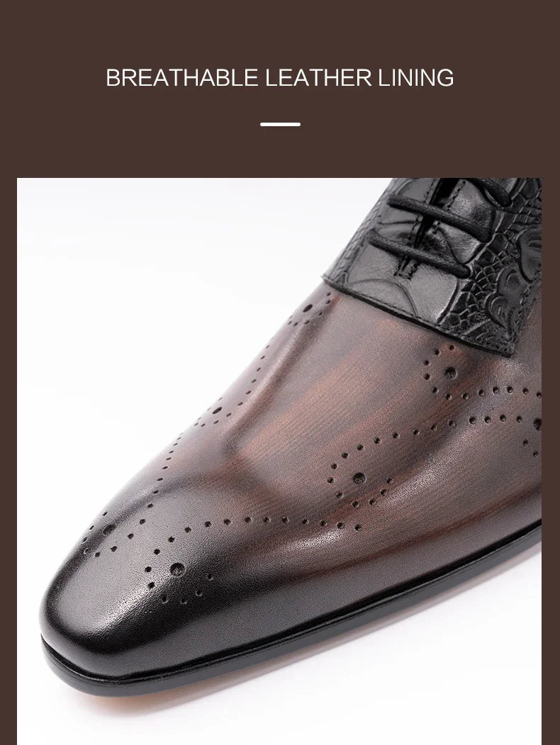 ASIMAYA Luxury Brogue – Genuine Leather Men's Shoes