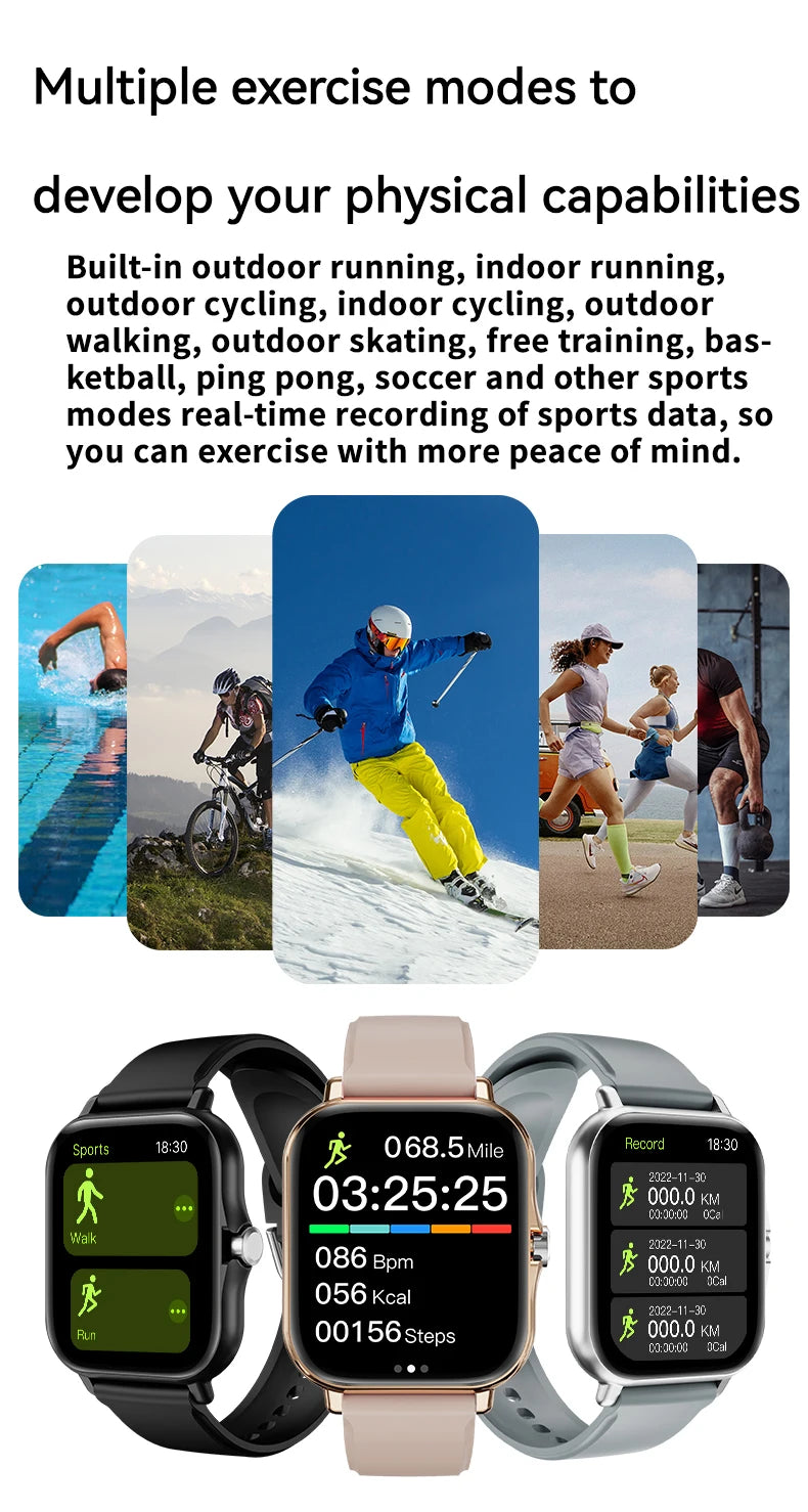 LAXASFIT Y13 – Montre Connectée Sport pour Homme et Femme
