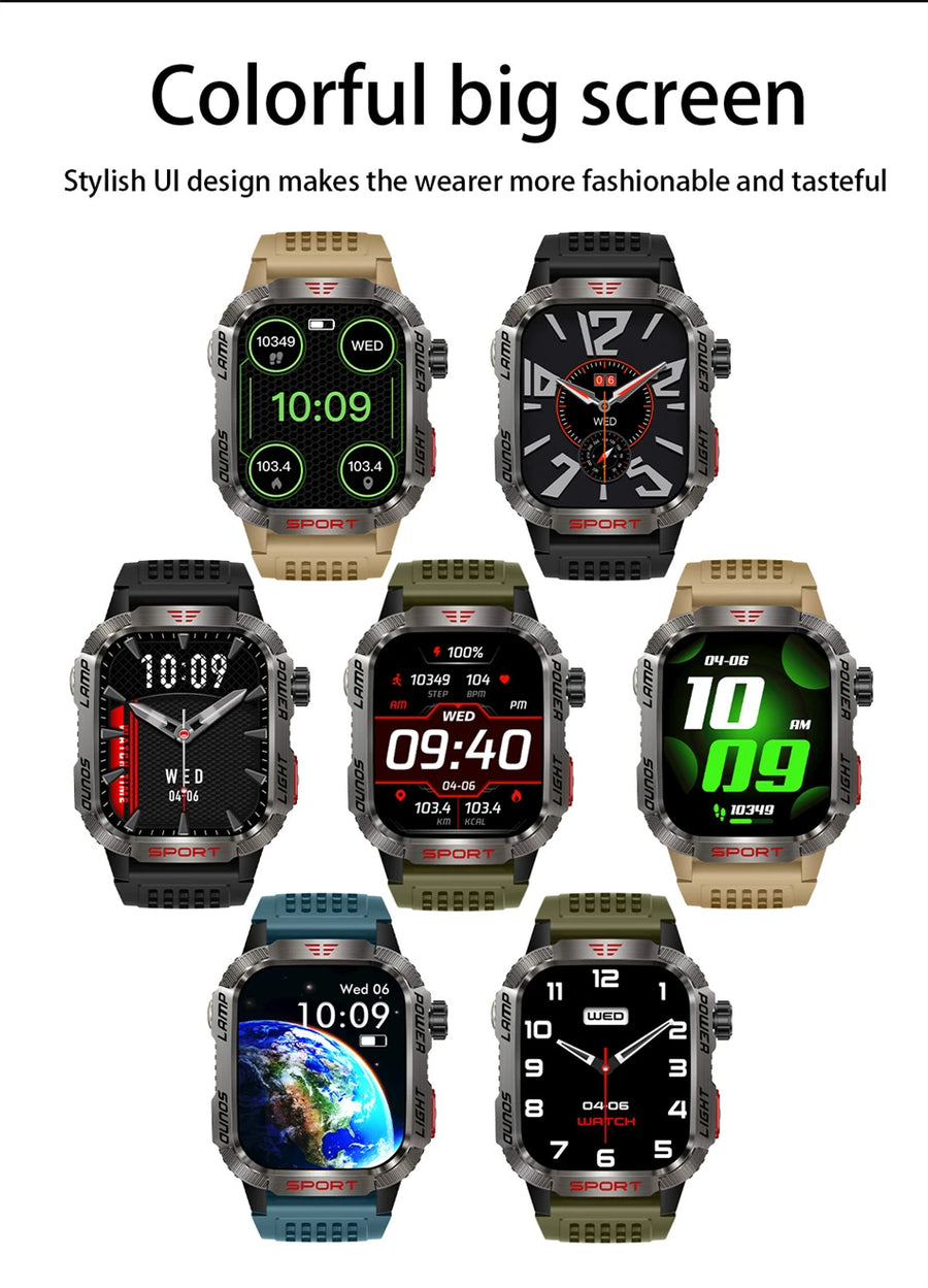 ChiBear Smartwatch Outdoor 2.01'' – Power & Adventure on the Wrist