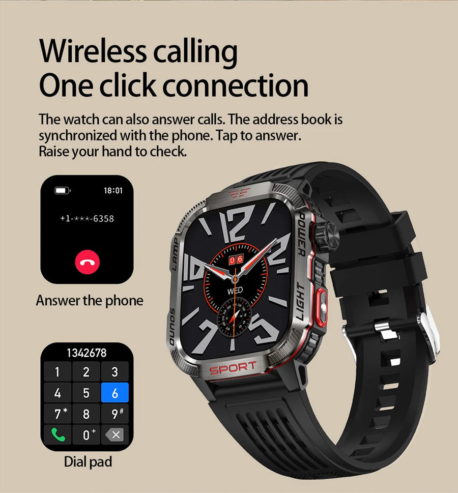 ChiBear Smartwatch Outdoor 2.01'' – Power & Adventure on the Wrist
