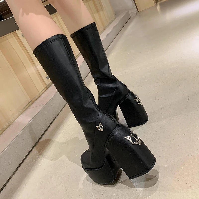 Bottines designer femme – Talon 14 cm, stretch, look audacieux et sexy