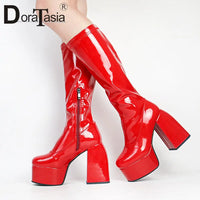 Bottes sexy femme – Grande taille 35-48, talon bloc et solide
